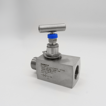 Válvula de aguja de bloqueo y purga ( Gauge valve ) Comfit, 10000 psi, macho x hembra
