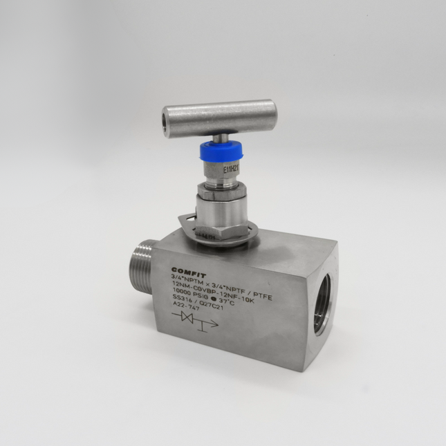 Válvula de aguja de bloqueo y purga ( Gauge valve ) Comfit, 10000 psi, macho x hembra