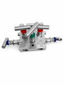 Manifold para instrumentación de 5 vias Comfit, montaje directo, 1/2"NPTF x Flanged x 1/4"NPTF, 316SS, C5VIM-DM-03