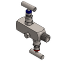 Manifold para instrumentación de 2 vias Comfit, montaje remoto, 1/2"NPTF x 1/2"NPTM x 1/4"NPTF 6000 PSI, 316SS,C2VIM-RM-05A
