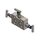 Manifold para instrumentación de 3 vias Comfit, montaje directo, Flanged  6000 PSI, 316SS, C3VIM-DM-04