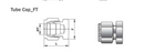 Tapa para tubing tipo OD Comfit, 316SS