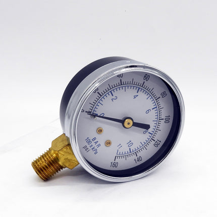Manómetro PIC, dial 2-1/2", conexión inferior 1/4" MNPT, carcaza en acero