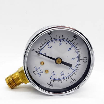 Manómetro PIC, dial 2-1/2", conexión inferior 1/4" MNPT, carcaza en acero