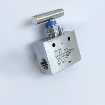 Válvula de aguja para instrumentación con conexión roscada hembra  x hembra Comfit, 15000 PSI, NPT, 316SS