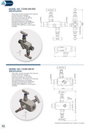 Manifold para instrumentación de 2 vias doble bloqueo y purga Comfit, montaje remoto, 1/2"NPTM x 1/2"NPTF x 1/4"NPTF 6000 PSI, 316SS, C2VIM-RM-07