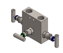 Manifold para instrumentación de 3 vias Comfit, montaje remoto, 1/4"FNPT x 1/2"FNPT  6000 PSI, 316SS, C3VIM-RM-01-I4