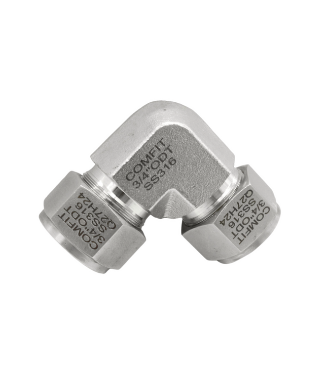 Conector Codo OD x OD Comfit, 316SS
