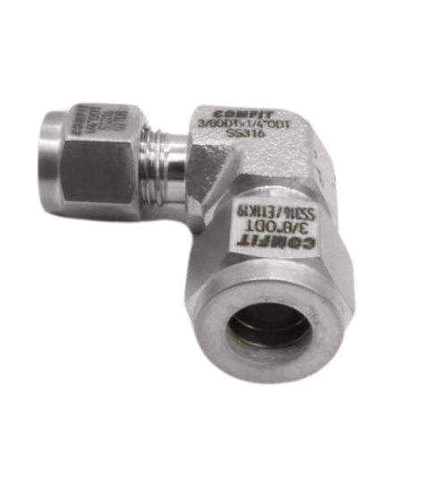 Conector codo reductor OD x OD Comfit, 316SS