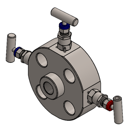 Monobrida de doble bloqueo y purga para instrumentación Comfit, RF, Conexión a instrumento 3/8"FNPT, 316SS