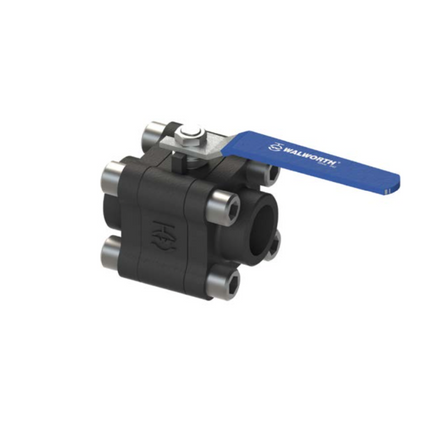 Válvula de bola flotante Walworth, cuerpo A105, clase 800#, API 6D / API 608, trim F4, extremos SW