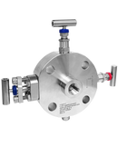 Monobrida de doble bloqueo y purga para instrumentación Comfit, RF, OS&Y, Conexión a instrumento 1/2"FNPT, 316SS