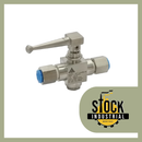 Valvula de bola de 2 vias para instrumentacion, 6000 psi, extremos roscados