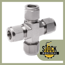 Conector tipo cruz para tubing, conexion OD.