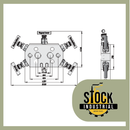 Manifold para instrumentacion de 5 vias, montaje directo C5VIM-DM-02