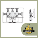 Manifold para instrumentacion de 5 vias, montaje remoto C5VIM-RM-02