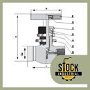 Valvula de Aguja de bonete integral con extremos roscados