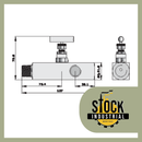 Valvula de aguja multipuerto ( Gauge multiport valve ), 6000 psi, macho x hembra
