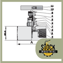 Valvula de aguja para instrumentacion con conexion roscada macho MNPT, 10,000 psi