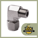 Conector Codo macho para tubing.