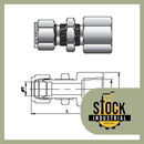 Conector hembra para tubing tipo pasamuro.