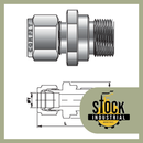 Conector macho para tubing, rosca RS