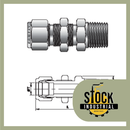 Conector macho para tubing tipo pasamuro.