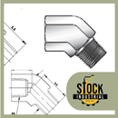 Codo calle 45 grados MNPT x FNPT